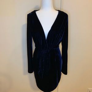 Blue Velvet Dress